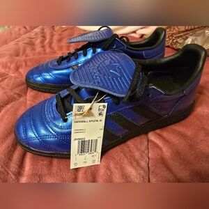 Adidas Metallic Blue and Black Handball Spezial Shoes